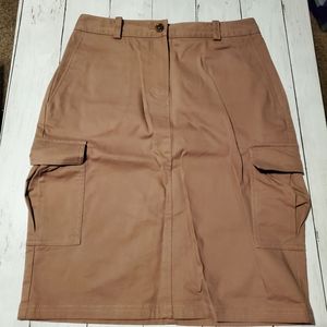 346 Brooks Brothers Tan Cargo Skirt Size 4